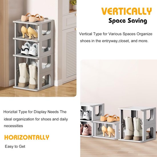 Shoe Level Rack Shoe Rack with Levels | bol