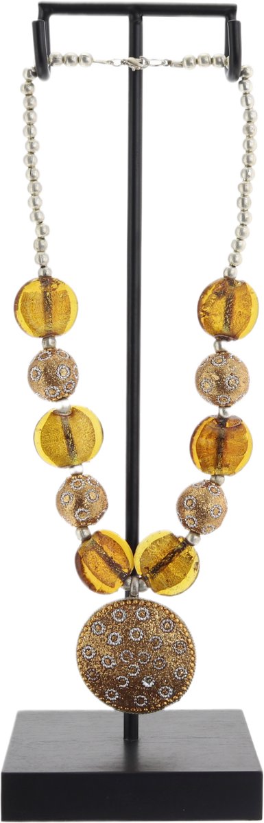 Behave Atelier Noir - Decoratieve Ketting Standaard - Incl. Handgemaakte Ketting - Luxe Woondecoratie - Boho Ibiza/Balinese stijl - 30 cm