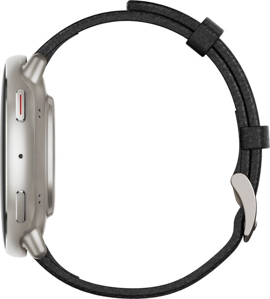 Amazfit Active 2 Round - Smartwatch - 44 mm - Black leather
