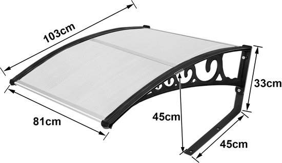 NAIZY Moerobot Tuin Garage Dak Polycarbonaat Carport Beschermhoezen Met Metaalvoet Rasenrobot Rasenmaaier Bescherming tegen Regen, Hagel en UV-straling 103 x 77 x 45,5 cm van NAIZY — afbeelding 2