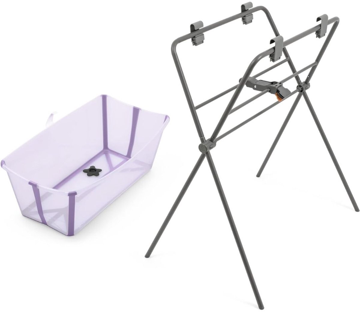 CRLYN® Baby Badje met standaard - Inklapbaar Bad - Zitbad - Bath Bucket - Lavendel