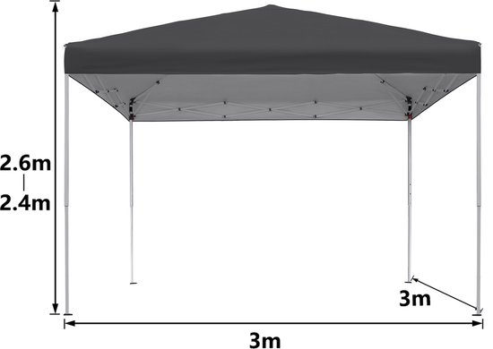 Yaheetech 3 x 3 m vouwpaviljoen, paviljoen, waterdicht Yaheetech 3 x 3 m vouwpaviljoen, paviljoen, waterdicht