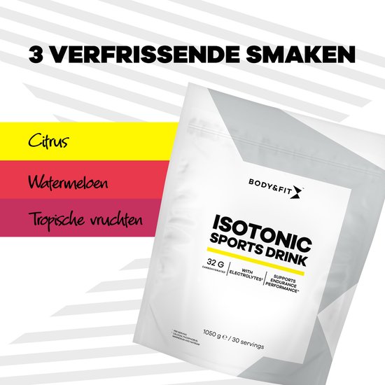 Body & Fit Isotonic Drink - Elektrolyten Poeder - Electrolytes - Citrus - 1050 gram (30 doseringen) van Merkloos — afbeelding 3