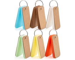 300 Stuks Blanco Kraft Kaarten Flashcards - Multikleur Systeemkaarten met Ringen - Karton Flitskaarten - Mini Kraftpapier Cadeaulabels/ Bedankt Kaartjes - Lege Wenskaarten\Naamkaartjes - Flash cards met Ring - Kleine Verjaardagskaart