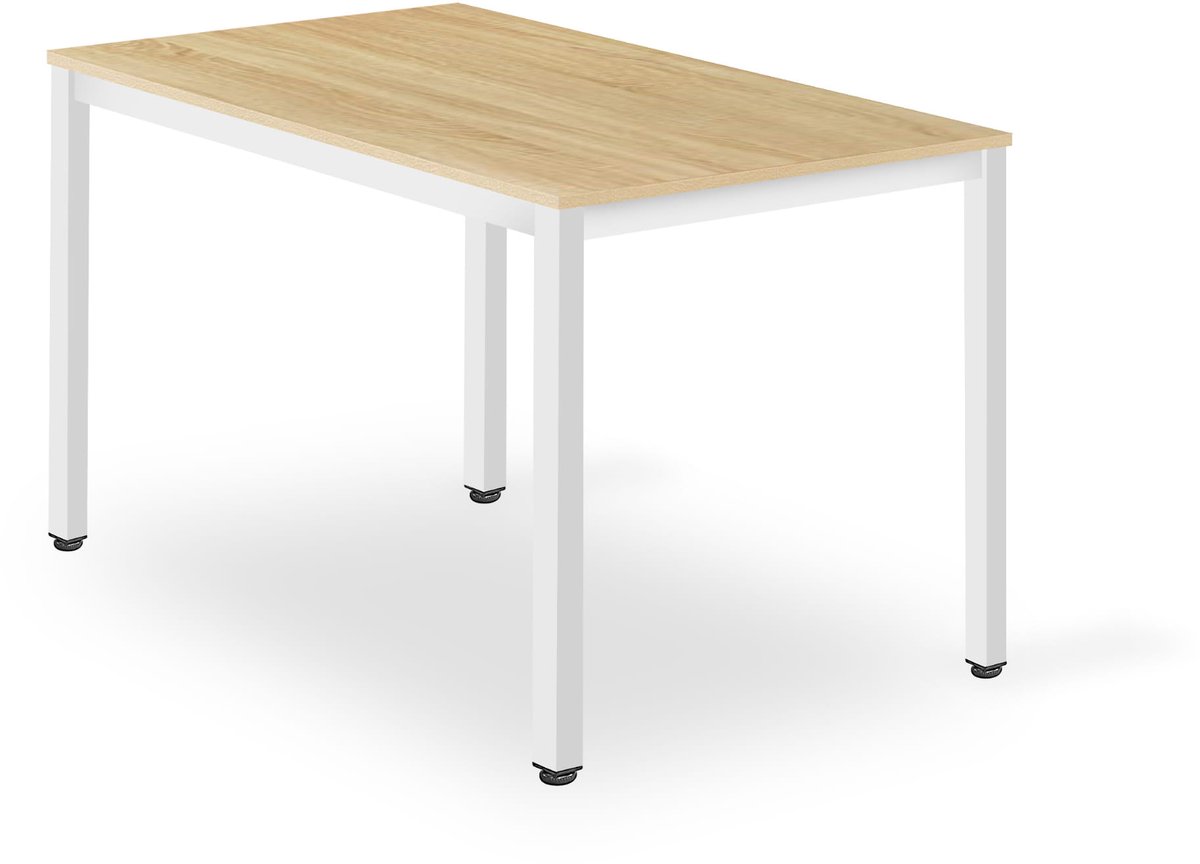 TESSA tafel 120cm x 60cm - eiken / witte poten