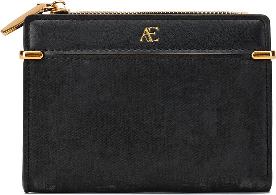 aramae® - Portefeuille femme - Porte-cartes femme avec poche à monnaie - Zwart