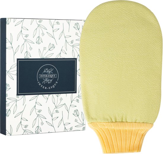 INTER-ESQUE Scrub Handschoen - Exfoliating Glove - Scrub - Washandje - Groen