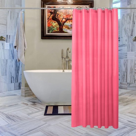Lifeel Citroen douchegordijnen, volledig fruit douchegordijn groene bladeren plantontwerp waterdichte stof badkamer douchegordijn set met 12 haken, groen geel 182 x 182 cm