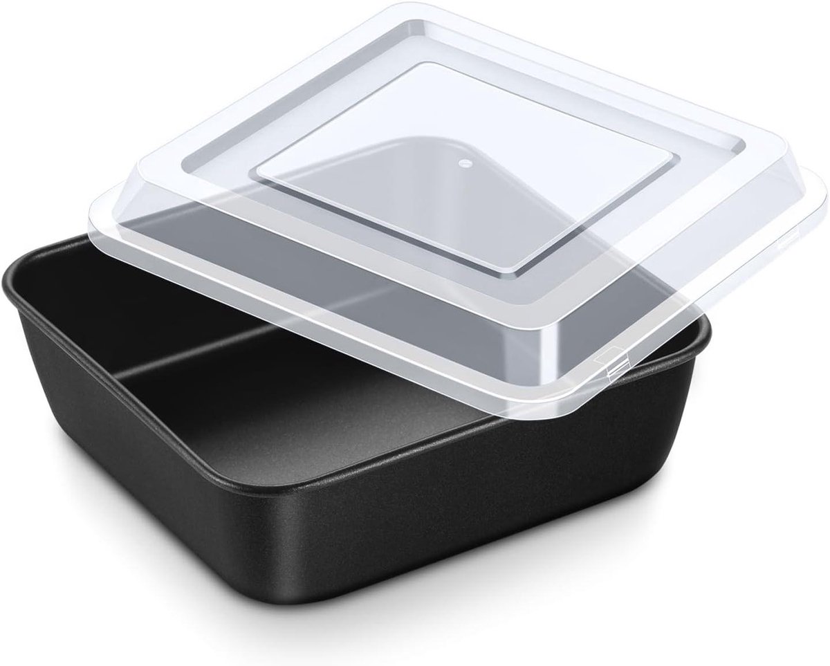Vierkante anti-aanbak ovenschaal met deksel - RVS - 159 x 159 x 5 cm