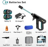 Bol.com Hogedrukreiniger - Hogedrukspuit - Hogedruk Auto-Wasser - met Accu - 220Bar - Brushless Motor - Draadloze - 3 Snelheden ... aanbieding