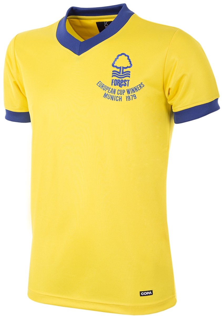 COPA - Nottingham Forest Uitshirt 1979/80 Retro Voetbalshirt - Heren - Geel - XS