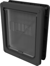 Dog Mate Hondenluik - Medium Hondendeur 29 cm x 35 cm - geschikt voor houten, UPVC/metalen deuren en muren — Grijs 215G