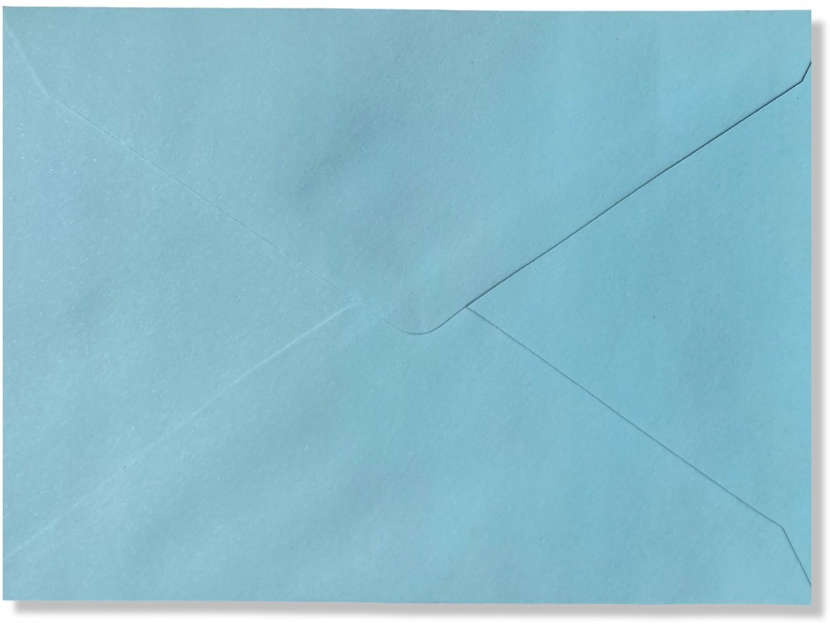 100 Luxe Enveloppen - B6 - Baby Blauw 002 - 1205x175mm - 110 grams -