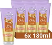 Andrélon 1 Minuut WOW Haarmasker - Oil & Care - verrijkt met argan- en amandelolie - 6 x 180 ml