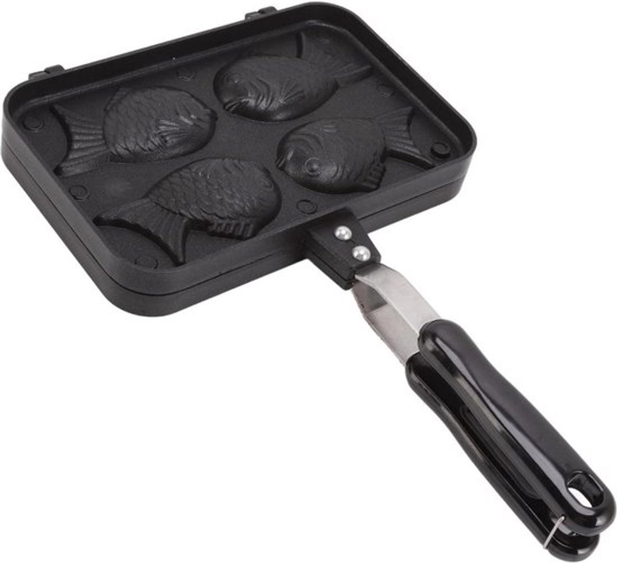 Dubbele Taiyaki Vis Cake Bakvorm met Antiaanbaklaag en Anti-Verbrandingshandvat - Japanse Taiyaki Maker