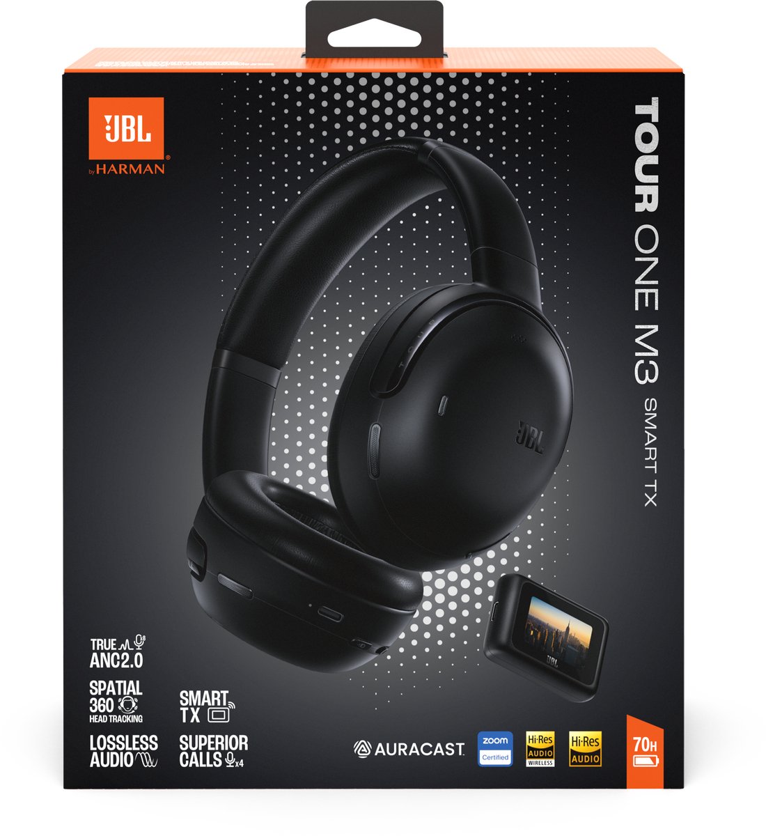 JBL Tour One M3 TX - Draadloze Noise Cancelling Koptelefoon met Smart Tx Adapter - Bluetooth - Over-ear - 70 uur batterij - Zwart — afbeelding 5