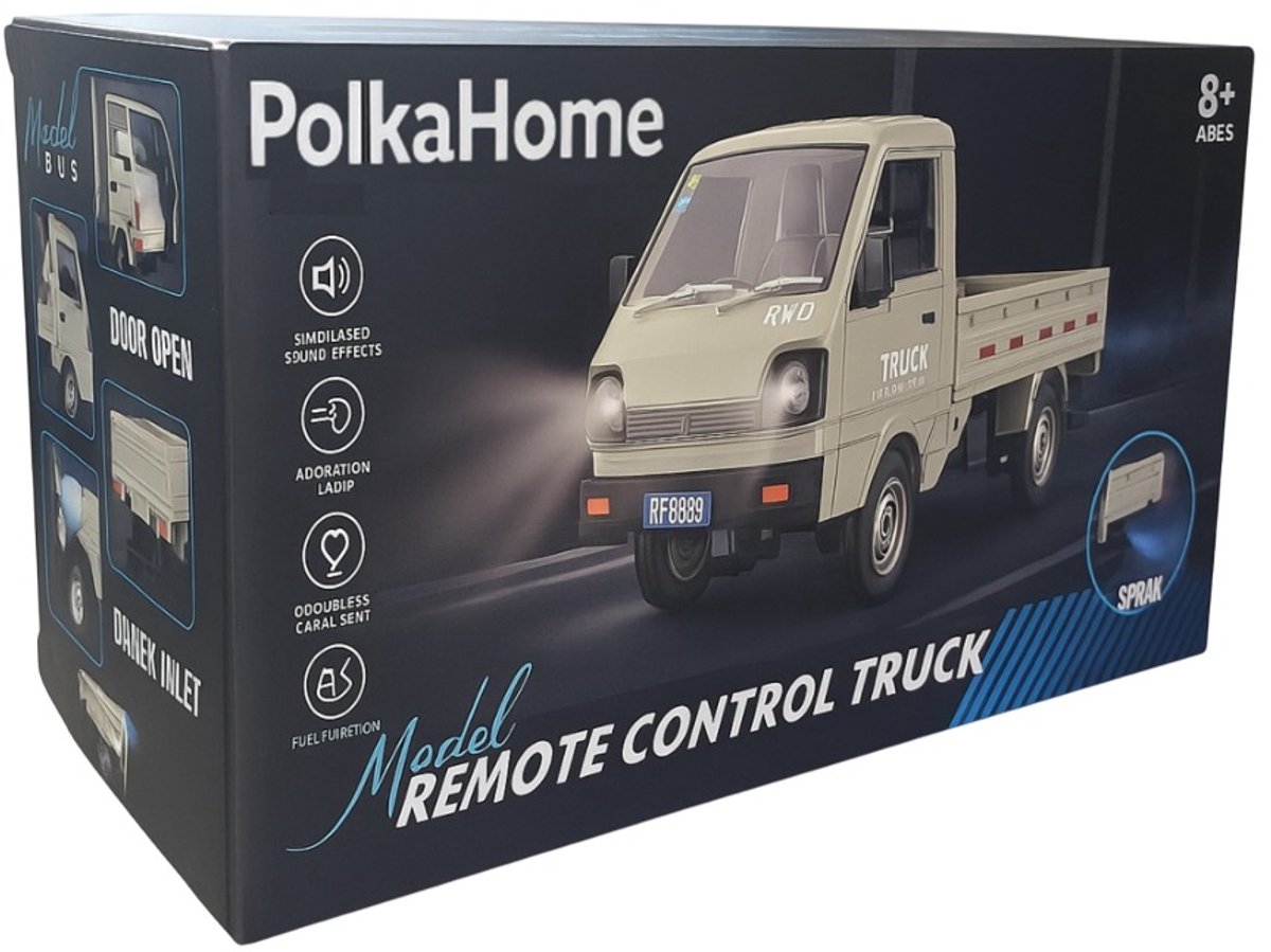PolkaHome® RC auto, RC truck op afstandsbediening met stoom uitstoot functie. RC drift auto — afbeelding 5