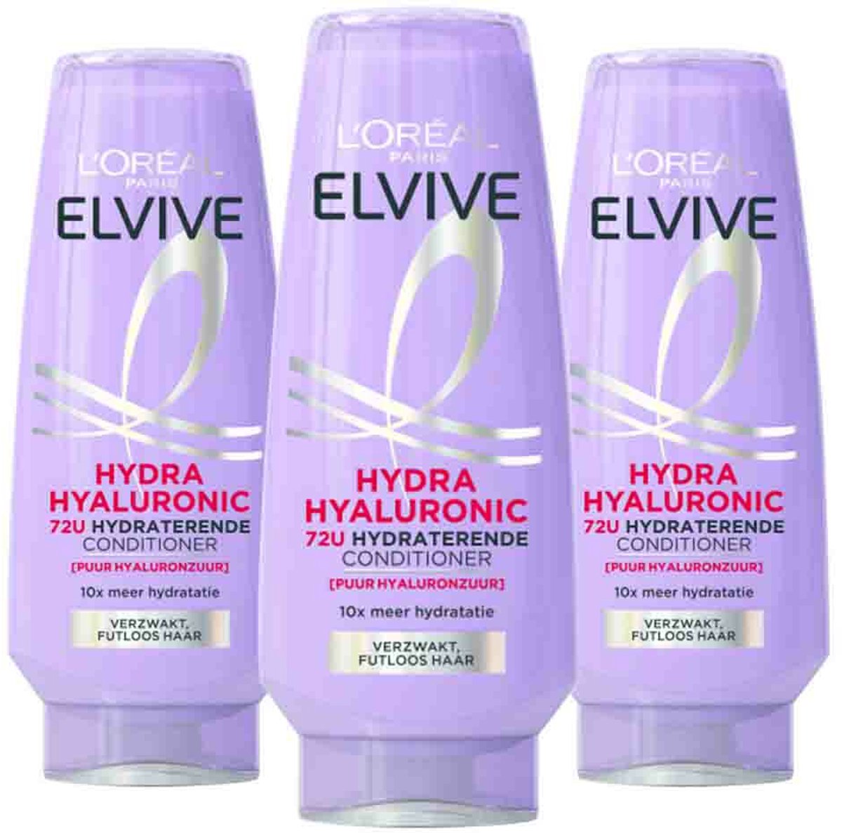 L'Oréal Elvive Hydra Hyaluronic Conditioner - 3 x 200 ml - Voordeelverpakking