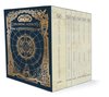 World of Warcraft: Exploring Azeroth, de complete collectie in een blauwe doos met gouden versieringen. Bevat zes boeken en een wereldkaart met pen.