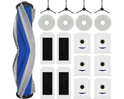 Accessoires voor stofzuigers - Geschikt voor T30 Ecovacs DEEBOT T30 PRO OMNI / T30 OMNI Vervangende accessoires voor robotstofzuigers - 1 hoofdborstel, 4 filters, 4 zijborstels, 4 dweilen, 4 antibacteriële stofzakken