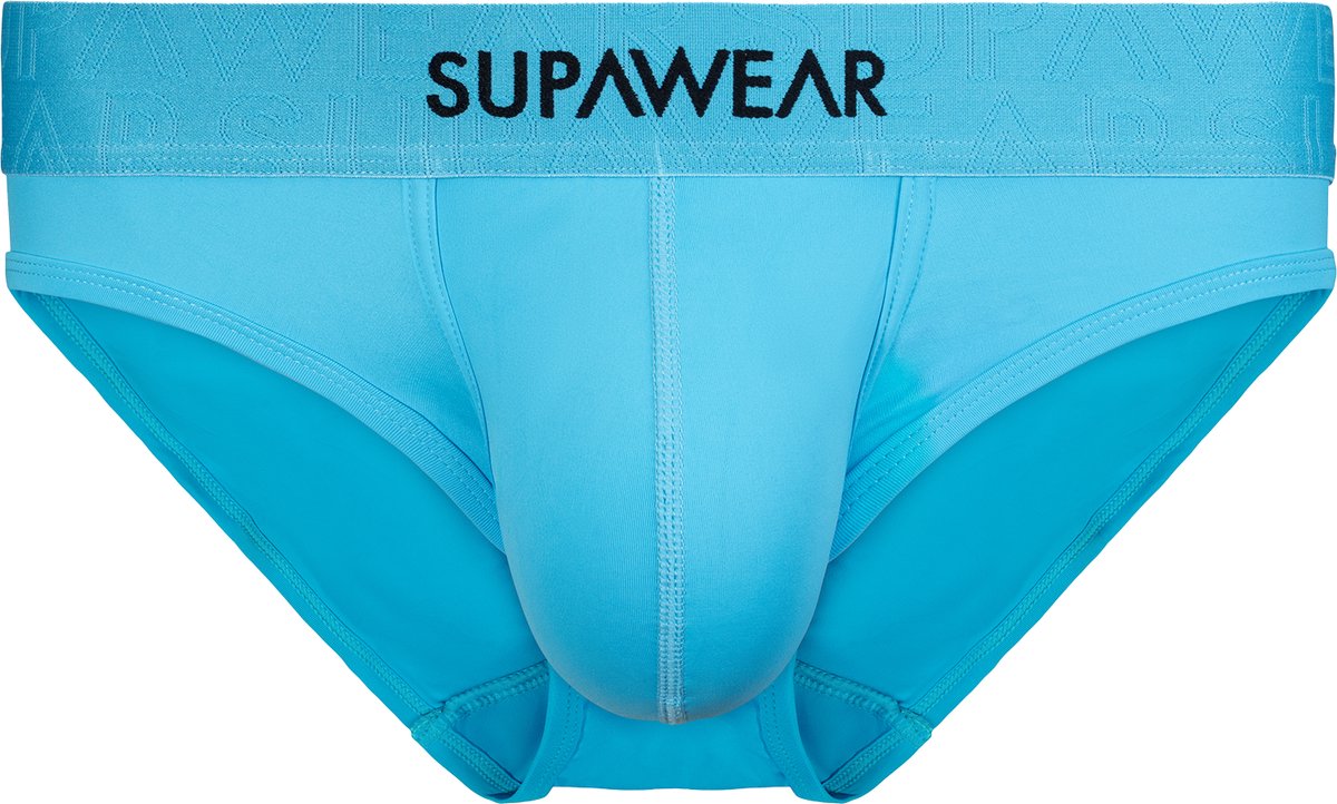 SUPAWEAR Neon Brief Neon Blue - MAAT XL - Heren Ondergoed - Slip voor Man - Mannen Brief