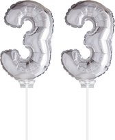 Folie Ballon Zilver "33" (40CM)