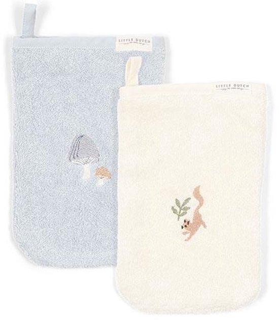 Washandjes set - Blauw - Forest Friends — afbeelding 4