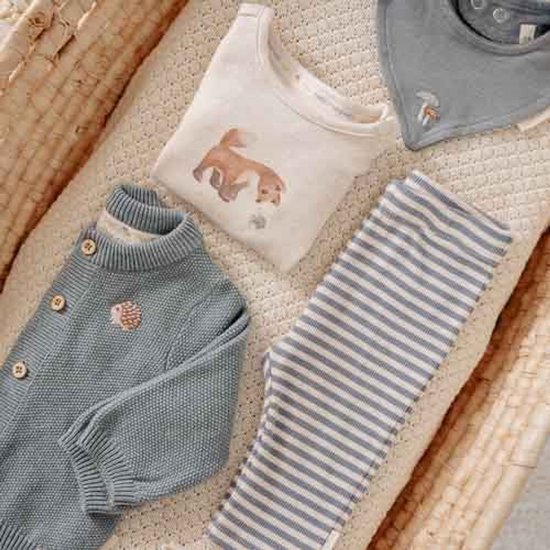 T-shirt Little Dutch à manches longues - Taille 74 - Sable mêlé