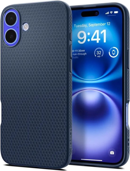 iPhone 16 Plus Hoesje TPU Blauw Fle...