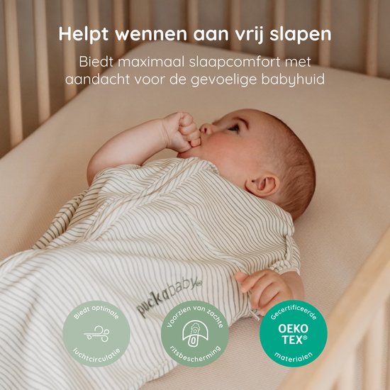 Puckababy Mini Inbakerslaapzakje baby (3-6m) - Green Stripes - Katoen TOG 0.5 — afbeelding 5