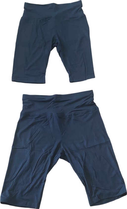 Dames - Bikershort - 2 Stuks - Korte Fietsbroek - Korte legging - High waist - Elastische band - Maat 46-48