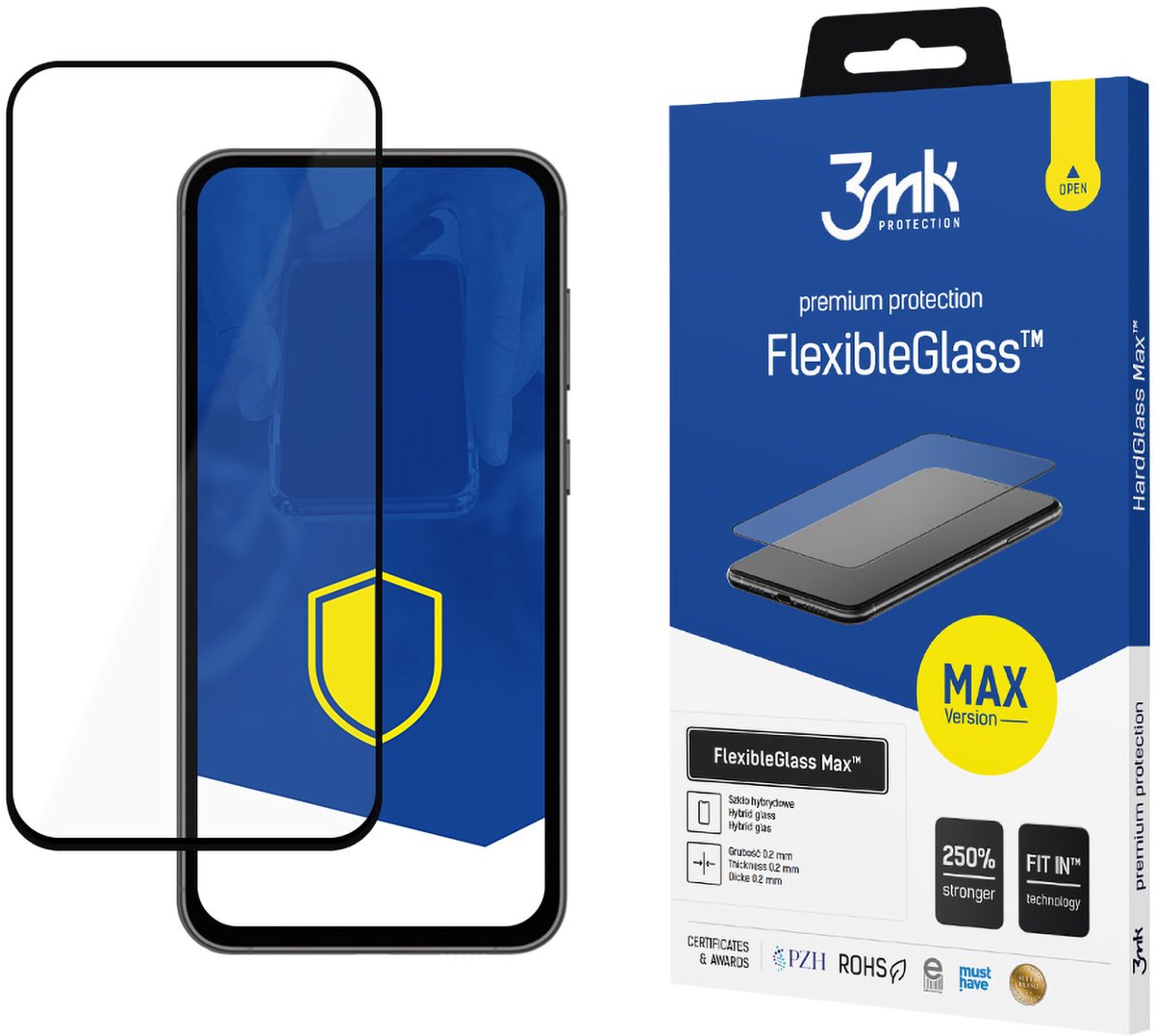 Hybride glas voor Samsung Galaxy S23 FE - 3mk FlexibleGlass Max