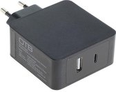 OTB Thuislader met 1 USB-C PD en 1 USB-A poort - 30W / zwart