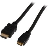 Transmedia Mini HDMI - HDMI kabel - versie 1.4 (4K 30Hz) / zwart - 10 meter