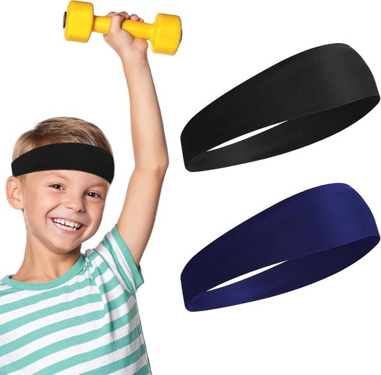 Yolev Set gestreepte zweetbanden, sportieve hoofd-/polsbandset (1 hoofdband en 2 polsbandjes), zweetbandjes voor sportieve mannen en vrouwen
