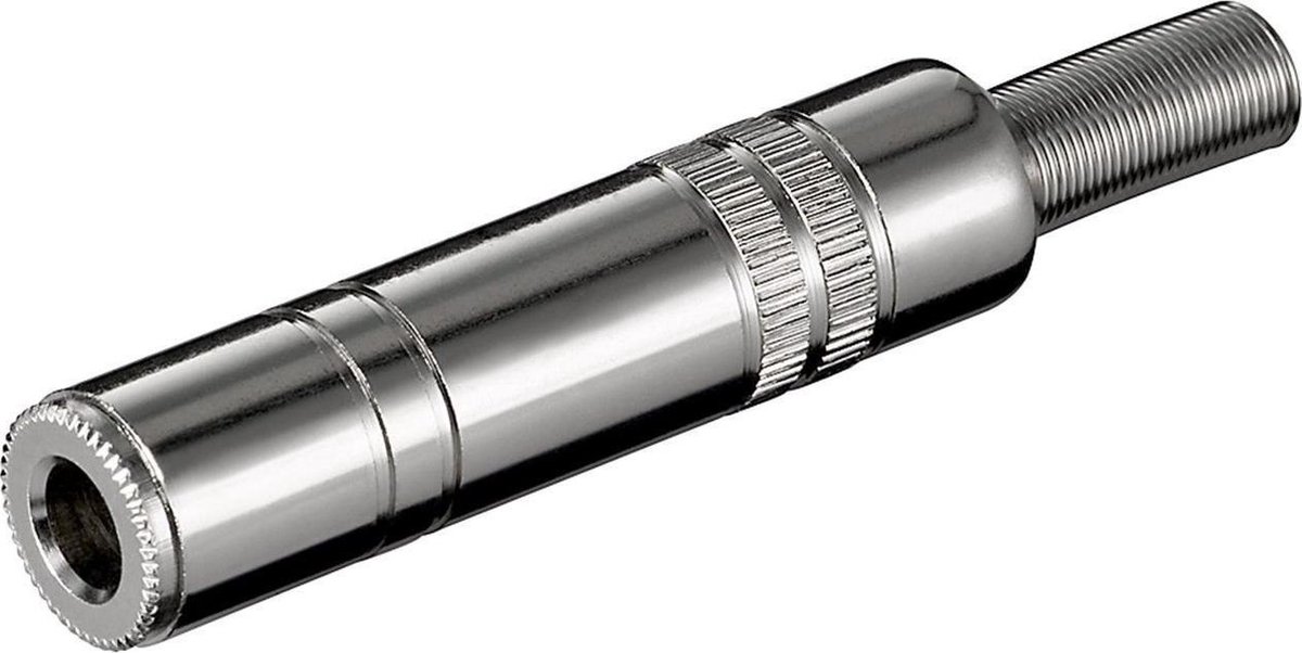 Goobay 6,35mm Jack (v) connector - metaal - 2-polig / mono