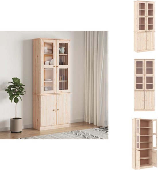 Vitrinekast Tokyo Walnoot 190cm - Giga Meubel kopen? ⏩ Giga Meubel! - Giga Meubel