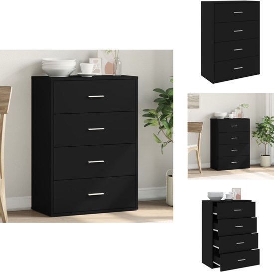 vidaXL Dressoir 60x31x84 cm bewerkt hout wit - Kasten