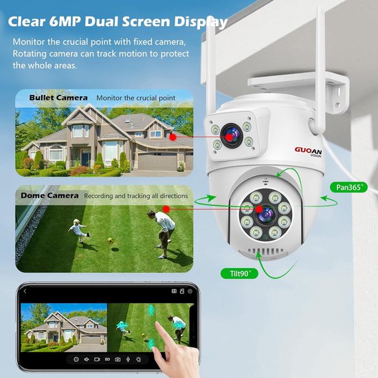 Camerabewaking - Beveiligingscamera Draadloos Buiten - Bewakingscamera van Merkloos — afbeelding 2