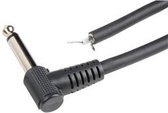 BKL 6,35mm Jack (m) haaks mono audio kabel met o eind / zwart - 1,8 meter