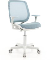 Chaise de bureau pour enfants COSTWAY, rotative à 360 degrés, hauteur d'assise 43-55 cm, réglable en hauteur, ergonomique avec roulettes, chaise pivotante, chaise de bureau avec dossiers et accoudoirs, pour enfants à partir de 6 ans