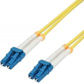 InLine LC Duplex Optical Fiber Patch kabel - Single Mode OS2 - geel / LSZH - 3 meter