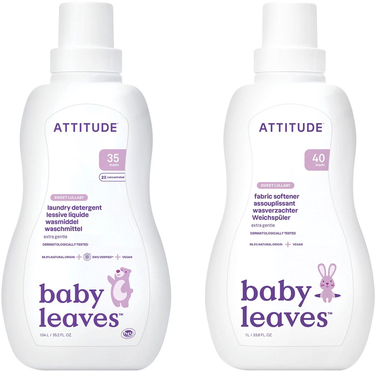 ATTITUDE Wasmiddel & Wasverzachter Sweet Lullaby Bundel - ECO ECO - duurzaam