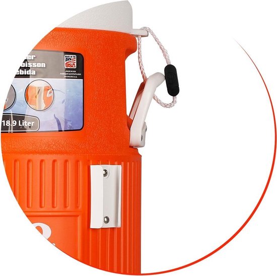 Igloo 5 Gallon Seat Top - Drankdispenser / drankkoeler - 18 Liter - Oranje van Merkloos — afbeelding 5