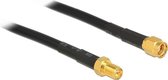 DeLOCK 1m CFD200 câble coaxial RP-SMA Noir