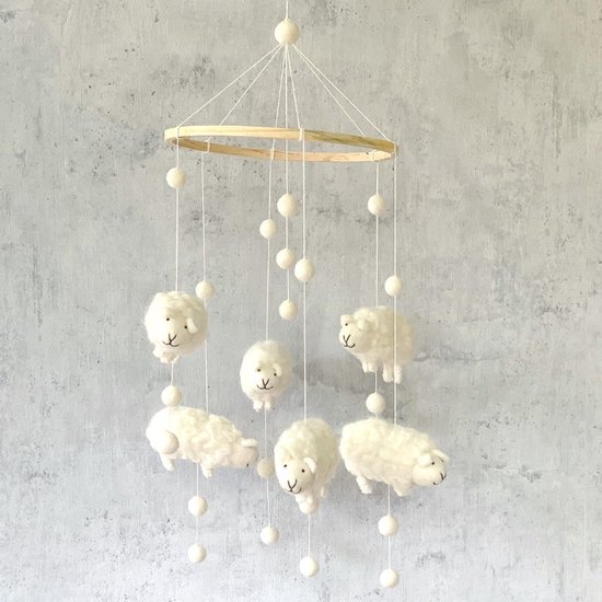 Mobiele Vilten Schaapjes voor Decoratie