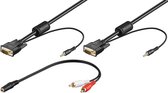 Goobay SVGA Audio Cable - 2m VGA kabel VGA (D-Sub) Zwart