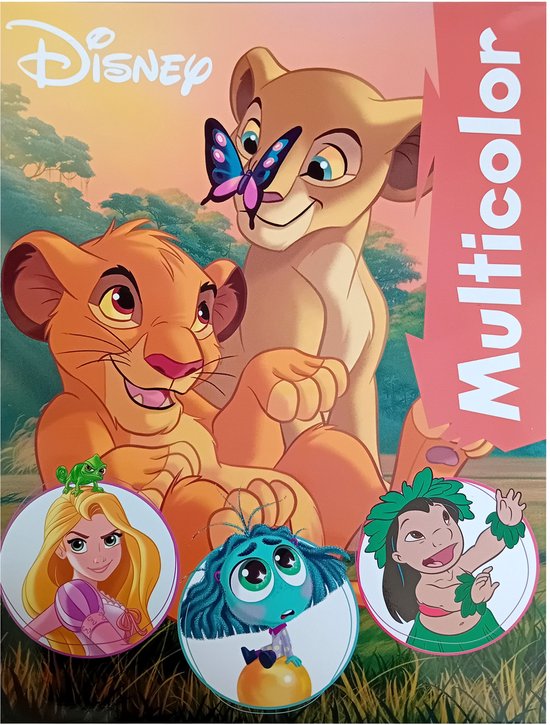 Multicolor kleurboek - Disney Lion King - leeuwenkoning Simba Kiara - 17 kleurplaten - 32 pagina's kleuren - kleurplaten