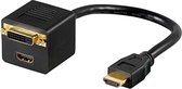 Goobay HDMI (m) - DVI-D Dual Link + HDMI (v) splitter - 0,10 meter