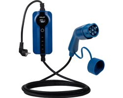 Voldt® Type 2 - 230V Schuko stopcontact mobiele laadkabel 3,7 kW | instelbaar 8A - 16A - 10 meter